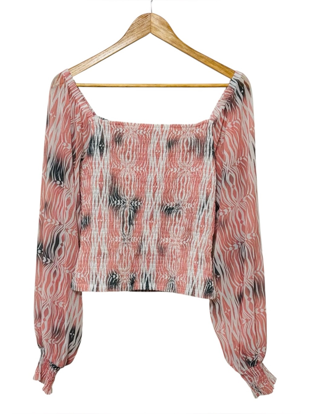 Anthropologie Rouen Smocked Boho Top Womens Size Medium